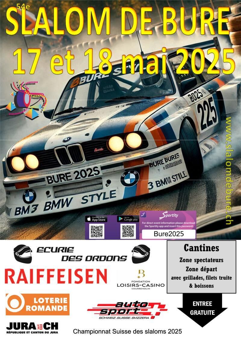 Plakat Bure 2025 Motorsport Schweiz | Auto Sport Schweiz