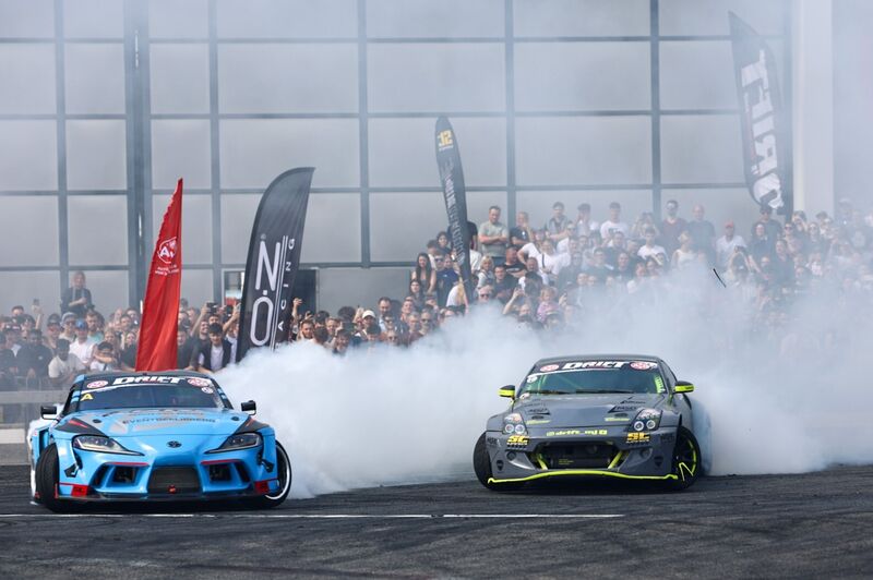 Yves Meyer Toyota GR Supra im Duell bei der Tuning World Bodensee Av D Drift Championship 2025 Felix Koch Motorsport Schweiz | Auto Sport Schweiz