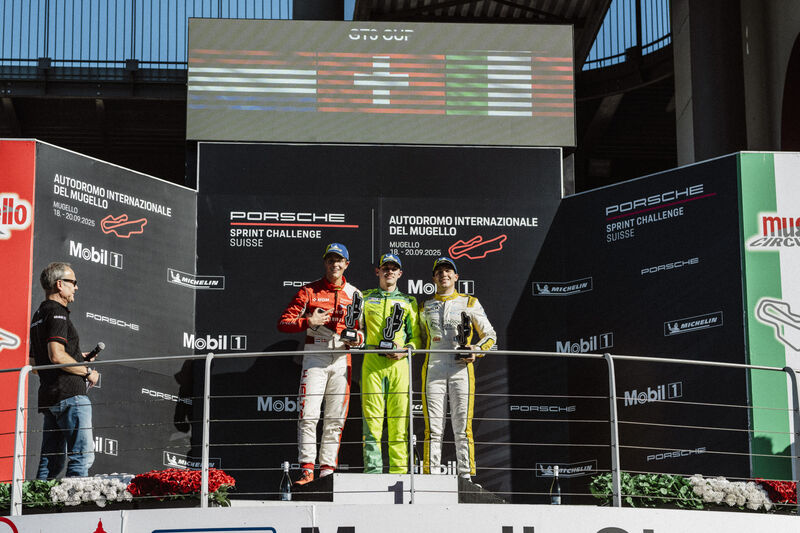 Ischer Podium Misano 2025 Motorsport Schweiz | Auto Sport Schweiz