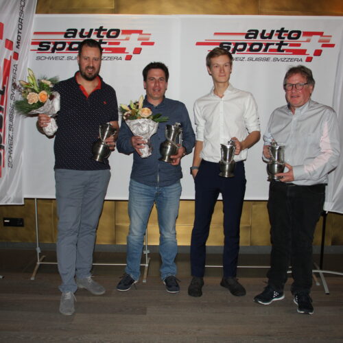 Rallyepokal: Didier Rappo, Philippe Broussoux, Justin Vuffray und Claude Aebi © Eichenberger Motorsport Schweiz | Auto Sport Schweiz