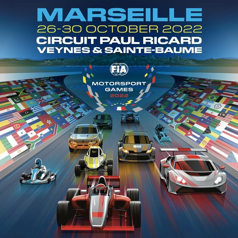 FIA Motorsport Games 2022 Plakat Motorsport Suisse | Auto Sport Suisse
