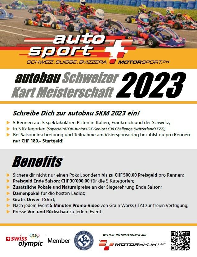Flyer SKM 2023 News Motorsport Suisse | Auto Sport Suisse