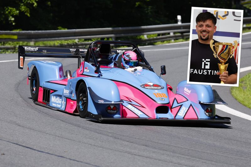 Faustini mit Pokal Ecce 2025 Motorsport Schweiz | Auto Sport Schweiz