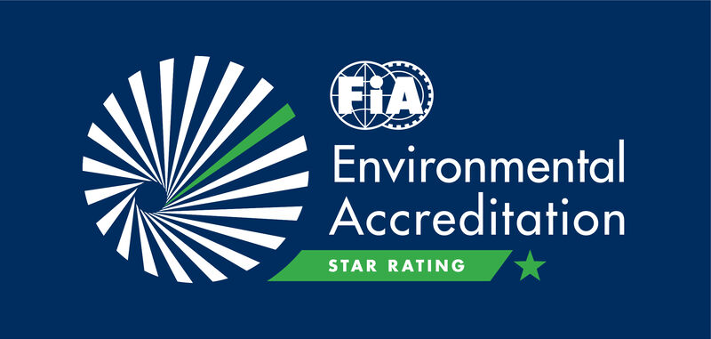 FIA DEFLOGO Environmental Accreditation RGB NEG 1 Star Motorsport Schweiz | Auto Sport Schweiz