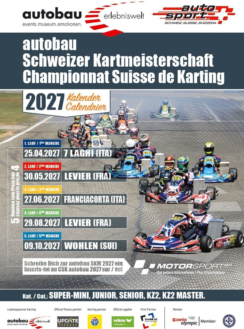 Bild Flyer Kalender SKM 2027 Motorsport Suisse | Auto Sport Suisse