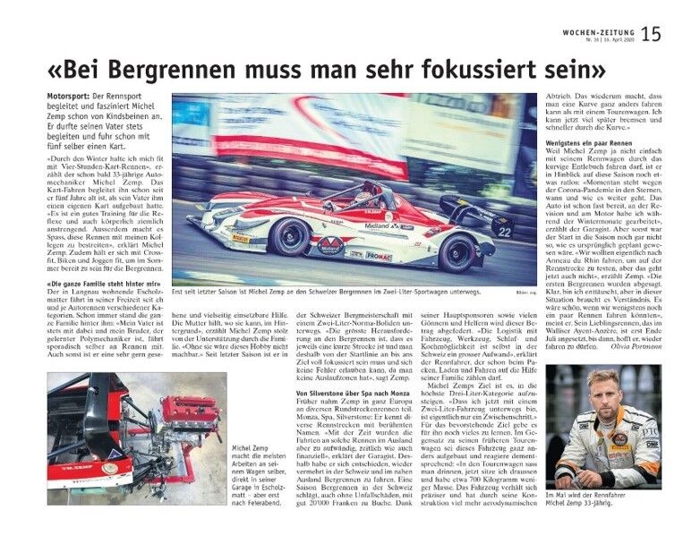 Wochenzeitung Motorsport Suisse | Auto Sport Suisse